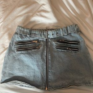 Understated leather skirt